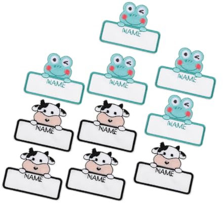 ROMISBABA 10stücke Pack Klebe-namensschilder Für Kleidung Diy-klebetiketten Stoffetiketten Zum Selbermachen Für Kragen Und Andere Kleidungsteile