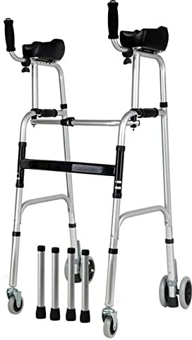 sjdoPulse Klappbarer Gehwagen Leichtgewicht Gehwagen Senioren Rollator Senioren Gehwagen, Aufrechter Gehwagen Rollator Senioren Gehhilfe Für Ältere,A,C