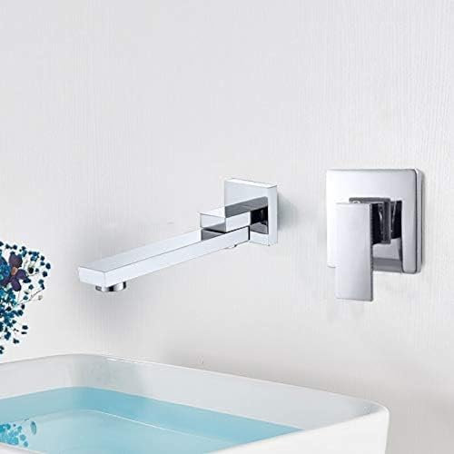 GSZCCZS Chrom Wasserfall Waschtischarmaturen Wandmontage Wasserfall Wasserhahn Einhebelmischer Bad Wasserfall Waschtischarmatur