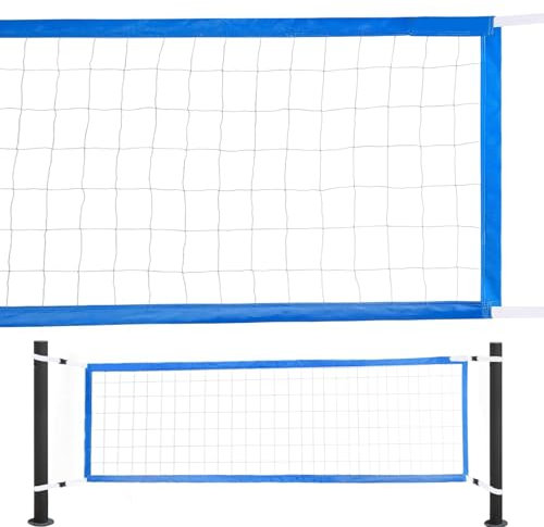 NOVAZANU Red de voleibol ajustable para piscina, red de repuesto de polietileno resistente de 15 x 3 pies para piscinas enterradas en el patio, playas, juegos familiares y amigos al aire libre