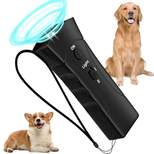 Antibell für Hunde,25 Fuß 3-in-1 Antibell Ultraschall Gerät,2 Modi Mini-antibell halsband für drinnen und draußen, wasserdicht Anti Bell Gerät Hunde,Geeignet für kleine, mittelgroße und große Hunde.