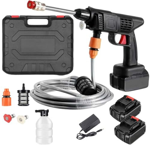 Cecaro Group – Idropulitrice Portatile a Doppia Batteria 48V Max | 90 Bar di Pressione con Ugello Multispruzzo 6 in 1
