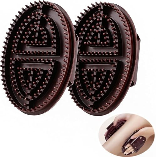 2 Pcs Body Brush,Silicone Pressure Lymphatic Drainage Brush,Relieve Muscle Fatigues Meridian Brushes,Massage for Body Brush Lymphatic Drainage,Relieve Muscle Fatigues,Belly Massage