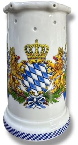 Gravuren Feller Bayerischer Vexierkrug mit Bayernwappen aus Porzellan