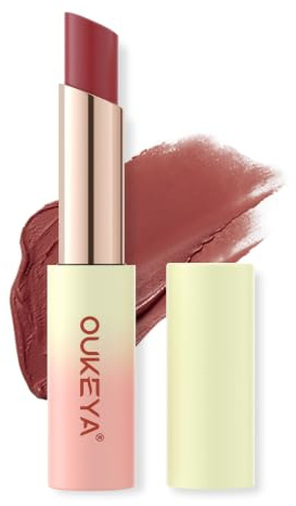 OUKEYA 3-en-1 Bálsamo de Sebo para Labios y Mejillas, Labios, Tinte Labios & Rubor, Hidratante, Protección SPF, Aceites Naturales, Vitamina E, 3g