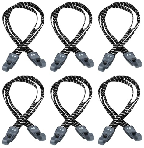Gepäckspanner Fahrrad Zubehör, 6 StückFahrrad Gummispanner mit Haken, Fahrrad Spanngurte mit Haken, Gepäckträger Spanngurte, verstellbar Expander mit Hakens, für Motorrad Rucksack(45/65/73cm)