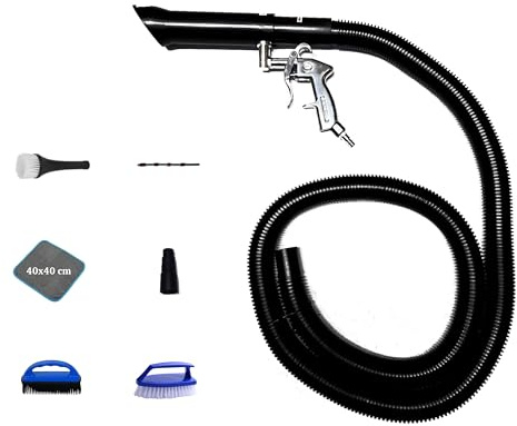 Is-Gr Profi Druckluft Reinigungspistole 2-in-1 – Saugen & Ausblasen mit Rotationstechnik und Absaugsystem, Aluminiumgehäuse, ideal für Auto-Innenraum, Teppiche, Sand & Tierhaare