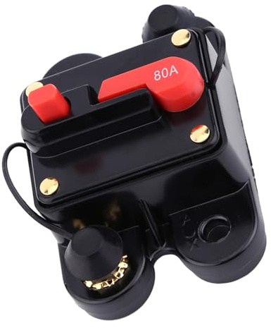 Funien Disjoncteur Fiable, Fusible Réarmable, Protection des Appareils électriques pour Voiture, Bateau, Vélo, 80 à 300A (80A)