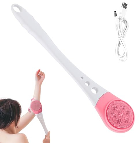 Detergente Elettrico Per La Schiena - Spazzola Per Doccia Impermeabile Con Manico Lungo | Spazzola Morbida Per Bagno E Doccia,per Adulti Donne Anziani Viaggio Bagno Casa Vasca SPA Giornaliera Secca Se