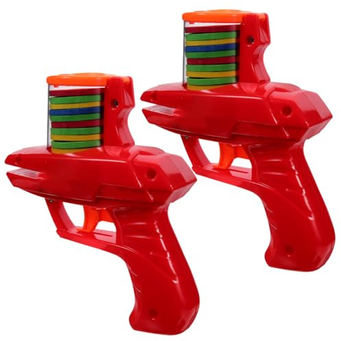 FUNOMOCYA 2 Piezas de Dispositivo para Lanzar Platillos Voladores de Espuma, Juguete Interactivo Deportivo de Persecución, Apto para Juego al Aire Libre, Color Aleatorio