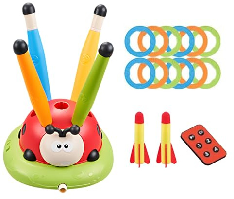 Juguetes musicales de salto, mariquita ejercicio salto juguete | Toy Rocket Lanza para niños - Equipo de ejercicio de juegos de jardines para niños pequeños para la escuela, al aire libre, parque, pat