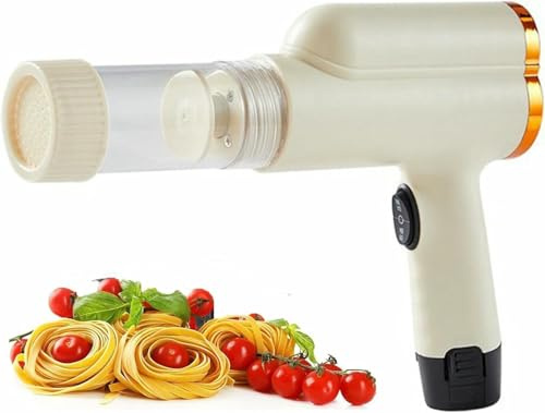 Máquina de pasta eléctrica portátil e inalámbrica recargable con moldes y cortador
