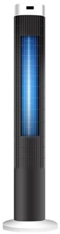 Ventilador de torre de aire acondicionado evaporativo móvil con oscilación de 80°, velocidad de viento de 10 m/s, 3 velocidades y modos, circulador de bajo ruido para el hogar, dormitorio, oficina
