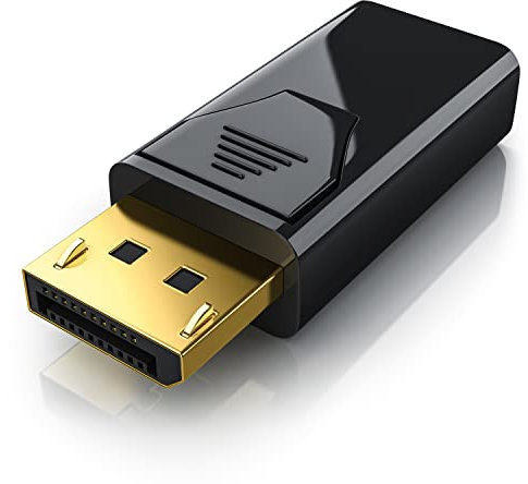 Displayport zu HDMI Adapter Full HD 1080p - DP Stecker zu HDMI Buchse - Ideal für Apple Produkte PC Grafikkarten