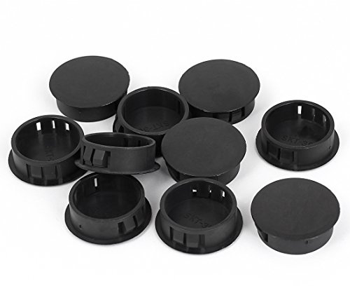 sourcing map 10 Stück Kunststoff-Abdeckung 30 mm Durchmesser Schwarz | Möbel Schrauben Abdeckungen, Für den Haushalt, Unterputzmontage