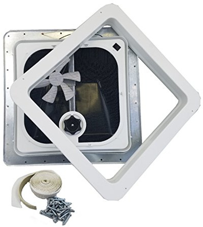 Ventline RV Roof Vent Smoke w/ 12 Volt Fan, Putty & Screws