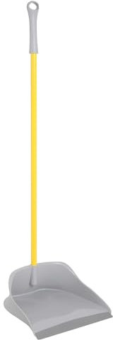 Apex Paletta Raccolta Polvere con Manico in Metallo e Baffo in Gomma – Modello Duck – Alzaimmondizia Professionale con Piedino Ferma-Paletta – 27x27x84 cm