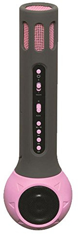 Denver KMS-10 Wireless Bluetooth Karaoke Microphone Pink | Connect to PC/Tablet/iPhone/iPad/Android phone