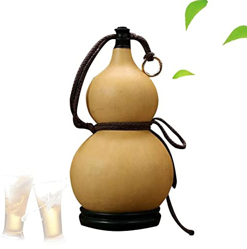 Zucche secche Naturali, Bicchiere da Vino da Campeggio, brocca di Zucca di Sake, ad Alta capacità, Bottiglia d'Acqua in Legno, Tazze a Prova di frantumazione,1500ml