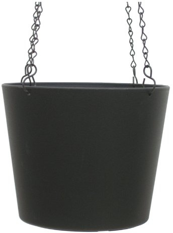 happy nature Kunststoff Blumenampel Florenz schwarz Ø 14.3 cm Höhe 12.0 cm
