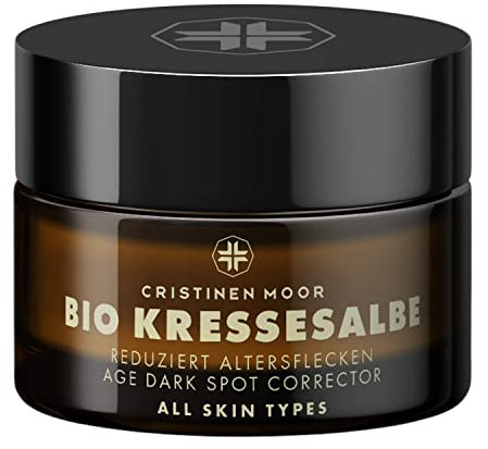 CristinenMoor Bio Kressesalbe gegen Altersflecken | Pigmentflecken Creme | 50ml | Naturkosmetik aufhellende Creme gegen Pigmentflecken | vegan | tierversuchfrei | Made in Germany