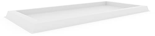 Tekcnoplast Sottovaso rettangolare 108x49 colore Bianco in resina per fioriera mod. Matera