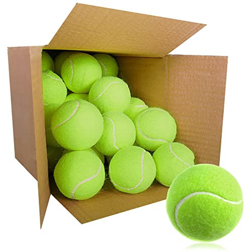 GKK Tennis Balls, 27 Pack Advanced Training Tennis Balls Practice Balls, Pet Dog Tennis Balls, Good for Beginner Training Ball (Yellow)