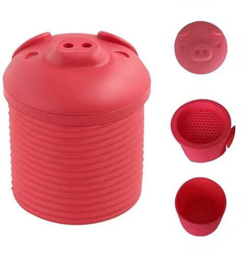 MYHJL tarro de silicona con cepa recipiente de grasa de tocino lata de aceite para freír con separador de tapa Almacenamiento de alimentos Recipientes de grasa Olla de filtro de cocina Olla de cocina