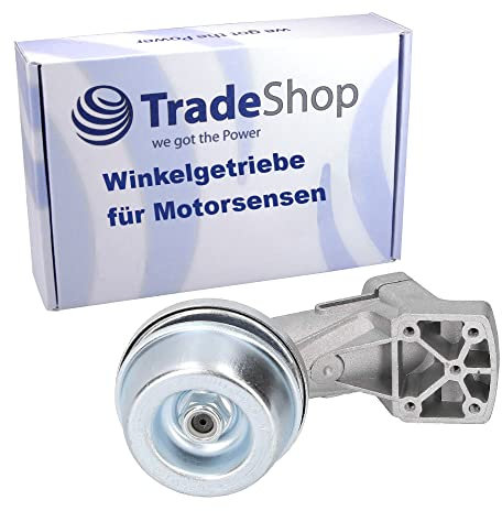 Trade-Shop Getriebekopf/Winkelgetriebe, M12x1,5 Linksgewinde, 6,5mm Vierkantwelle, kompatibel mit Stihl Freischneider Motorsense 28mm Rohrdurchmesser