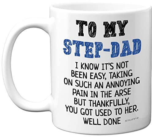 Stuff4 Step Dad Birthday Mug Present from Daughter and Son | Well Done, Step Dad Birthday Mug Present from Son Daughter, Fathers Day Mug Gifts, Christmas Day Secret Santa Gift