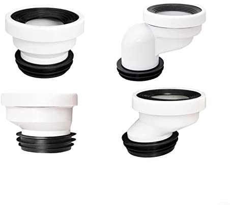 PETSTIBLE WC-Anschlussdüse Vollspülung versetzter WC-Flansch, Anschlussdüse, Anschluss, WC-Rohrdüse, Ablauf, gerade, exzentrisch (10 cm)