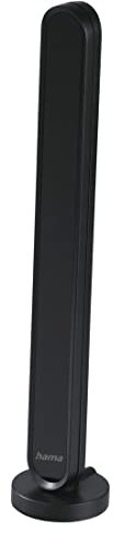 Hama Innenantenne (Antenne für Digitalradio (Dab/Dab+) und analog FM, Verstärkung des aktiven Signals bis zu 30 dB, Kabel 1,5 m, F-Stecker, Netzteil), Schwarz