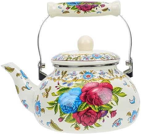 Bouilloire en émail Pot d'eau bouillie Théières japonaises Bouilloire à thé sifflante Bouilloire de cuisine Bouilloire de cuisine Cafetière turque Bouilloire à eau créative Femme Théière rurale en