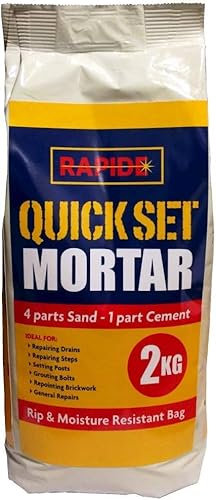 Hi-Performance Cement Ready Mixed Concrete Quick Set Mortar Bag 2kg (Quick Set Mortar, 2 Bags)