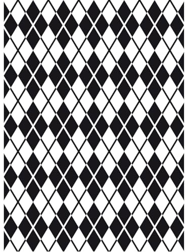 Vaessen Creative Prägeschablone Raute 12,7 x 17,7 cm – Embossing Folder für Karten Basteln, Scrapbooking, Journaling – Wiederverwendbar, Präzise Ergebnisse, Für Stanzmaschinen