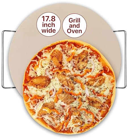 Colenza Extra Large Pizza Stone For Oven Approximately 18 Inch (17.8 Inch) - Durable Ceramic Pizza Stone, Heat Resistant up to 1,472°F, Perfect for Homemade Pizza, Bread and More