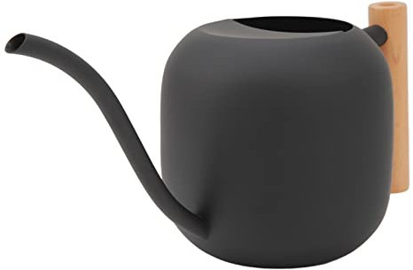 Regadera, Lata, Interior Al Aire Libre de Gran Capacidad para Flores, Latas Altas Multiusos para Plantas, Jardín, Pico Largo, Negro con 1200ML (Black)