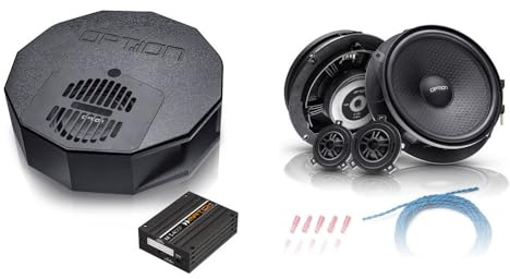 OPTION Soundupgrade V3 compatible con Skoda Octavia IV - Amplificador DSP 100% Plug & Play, incluye adaptación Plug & Play, Subwoofer de rueda de repuesto, altavoz frontal (a partir de 2019)