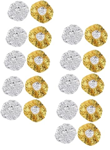 FOMIYES Gorras Térmicas De Papel De Aluminio Para Teñir Cabello 20 Unidades Talla Única Borde Elástico Aislamiento Térmico Para Salón y Uso Doméstico