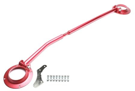 TA Technix Domstrebe verstellbar aus Aluminium für die Vorderachse in der Farbe rot, eintragungsfrei, Art.-Nr. EVODSVOG2R