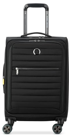 DELSEY Paris Cruise 3.0 Softside Expandable Luggage with Spinner Wheels, Black, Carry On 20 Inch, Cruise 3.0 Softside Expandable Luggage with Spinner Wheels