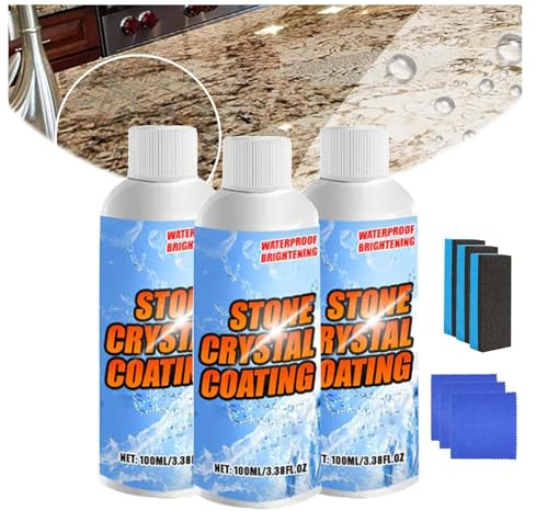 Stone Brighten - Agente de chapado de cristal, agente de chapado de cristal de piedra, limpiador removedor de manchas de piedra, ilumina eficazmente revestimientos de cerámica y piedra, para mármol,