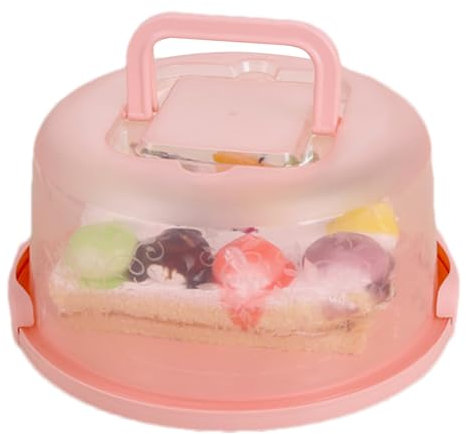 Kuchen Transportbox Rund, Torten Behälter Zum Transport, 10 Zoll Hohe Tortenglocke Mit Haube Und Tragegriff, Für Sicheren Transport Von Torten, Kuchen & Muffins – Kuchenbehälter Mit Klickverschluss