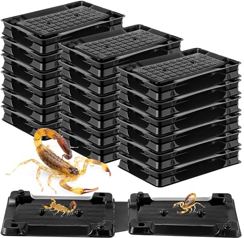 Qualirey Confezione da 18 Trappole Adesive per Scorpioni, Trappola per Scorpioni Adesiva per Interni, Sicura per Animali Domestici e Bambini, Repellente, Trappole per Insetti per Interni, Cattura