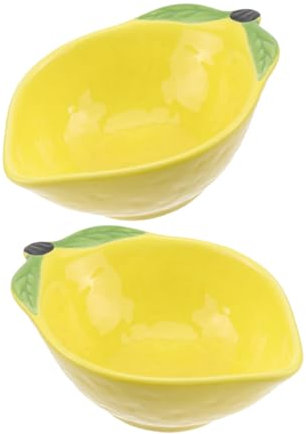 OUNONA 2pezzi Piattino Decorativo Forma Ceramica Piccolo Piattino Per Frutta e Insalata Accessorio Da Cucina Multifunzione