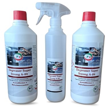 Pip Degreaser Super Strong A-89 Detergente Superconcentrato per Autofficine e Metalmeccanica, Detergente Sgrassante Disincrostante (2 Litri)