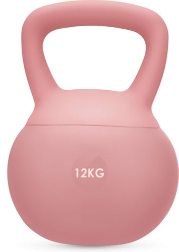 Gymtek® Weiche Kettlebell 12 kg, Handeln für Frauen - 12kg Kugelhantel - Kettlebell Soft, Gewichte Hantel, Kugelgewicht, Home Gym Equipment, Fitness, Krafttraining, Sport Geräte für Zuhause