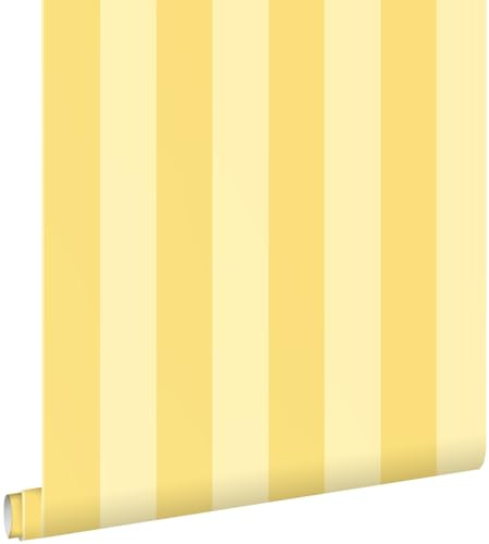 papier peint à rayures jaune 0.53 x 10.05 m - ESTAhome