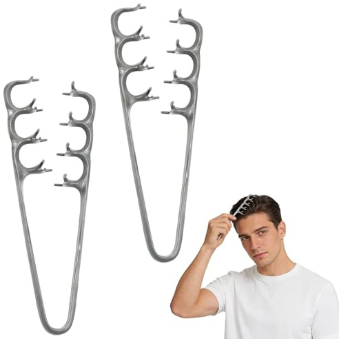 2PCS Peine Texturizador Volumen, Peine Ancho para Levantar Raíces y Dar Cuerpo, Bangs Styling Comb Diseño Ergonómico, Moldea Flequillo y Crea Textura Fácil, Para Hombres