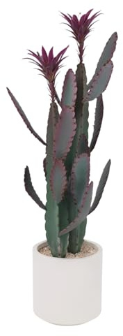 Garvee Tall Realistic Cactus Plant with White Planter, Large Faux Plant | Artificial Cactus, Indoor Outdoor for Home Office Living Room Bedroom Foyer Porch Decor